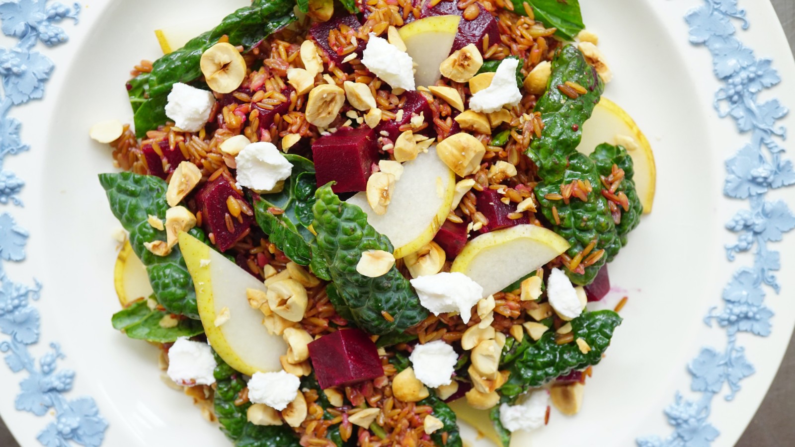 Image of Kernza® Beet, Kale, and Pear Salad